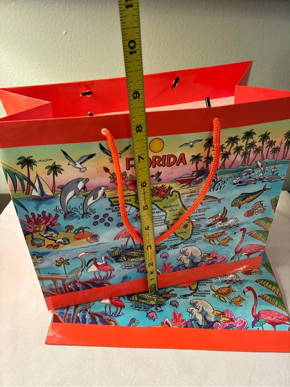 Set of 3 State of Florida High Quality Gift Bags with Tags NEW Florida Gators